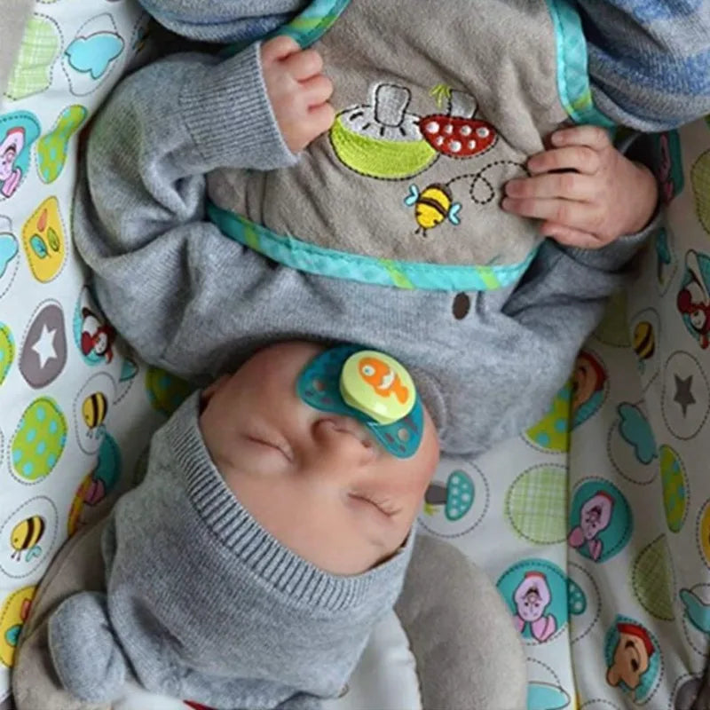 Lifelike 49cm Reborn Baby Doll – Realistic Sleeping Newborn with Soft Body & Natural Details
