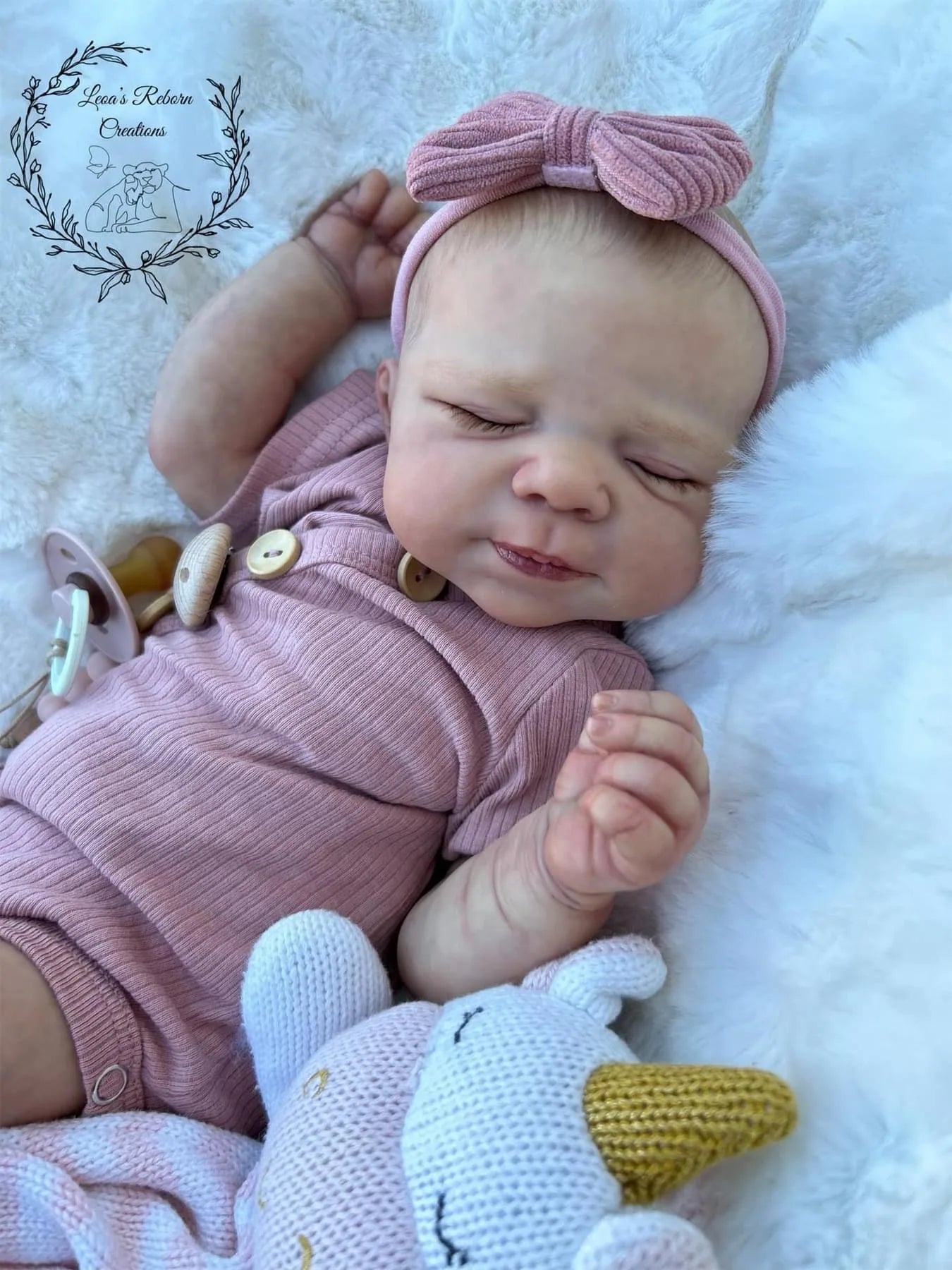 Lifelike 49cm Reborn Baby Doll – Realistic Sleeping Newborn with Soft Body & Handcrafted Details