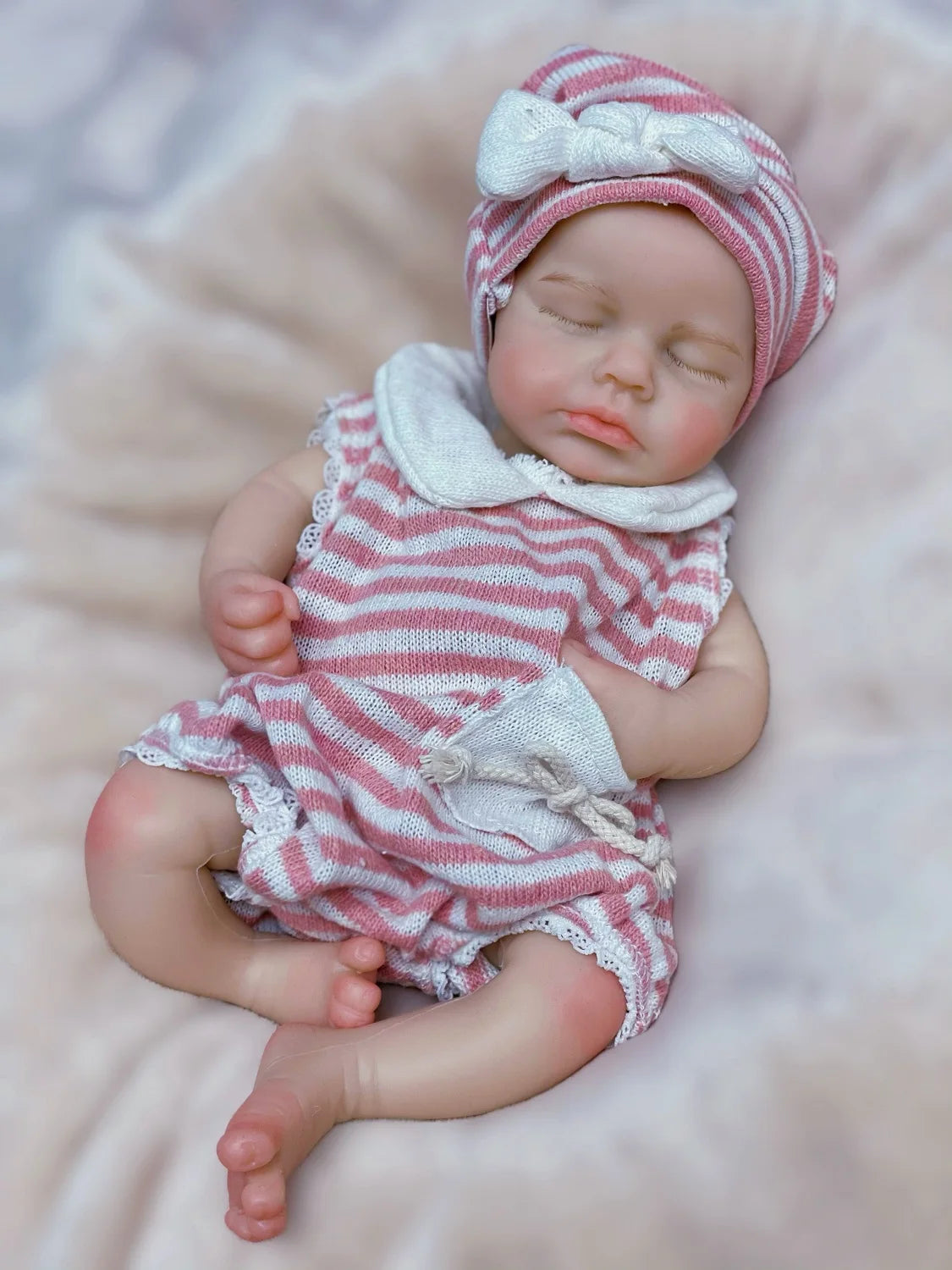Lifelike 33cm Twin Reborn Baby Dolls – Realistic Soft Silicone Newborn Set with Open Mouth Design