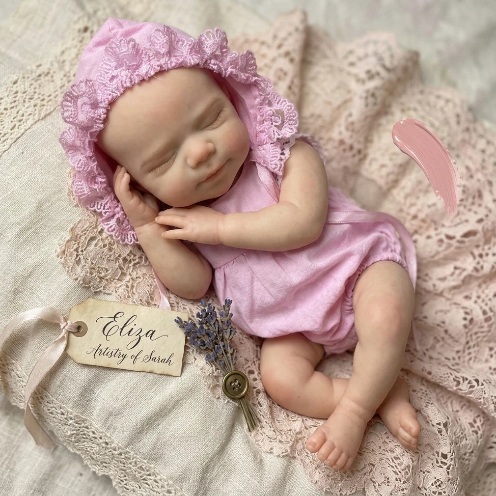Lifelike 33cm Reborn Baby Doll – Realistic Sleeping Newborn with Soft Touch & Handcrafted Details
