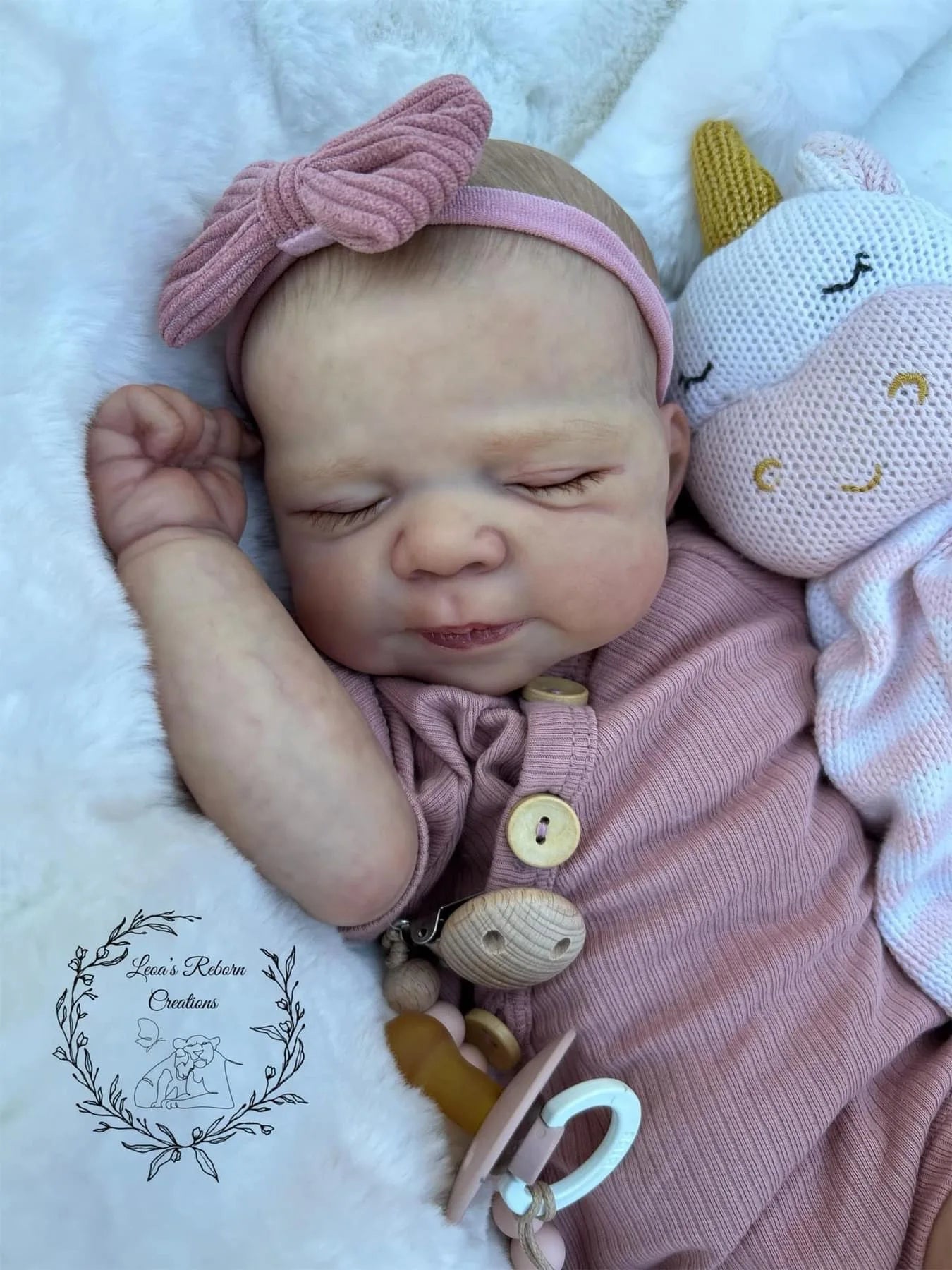 Lifelike 49cm Reborn Baby Doll – Realistic Sleeping Newborn with Soft Body & Handcrafted Details