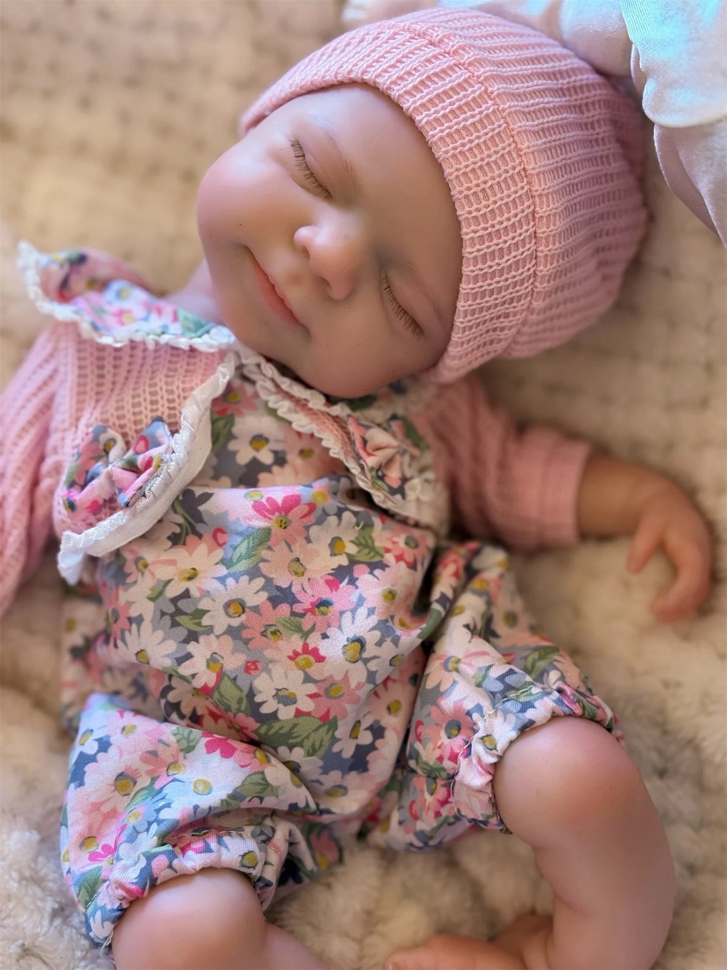 Lifelike 33cm Reborn Baby Doll – Realistic Newborn Girl with Open Mouth & Soft Body