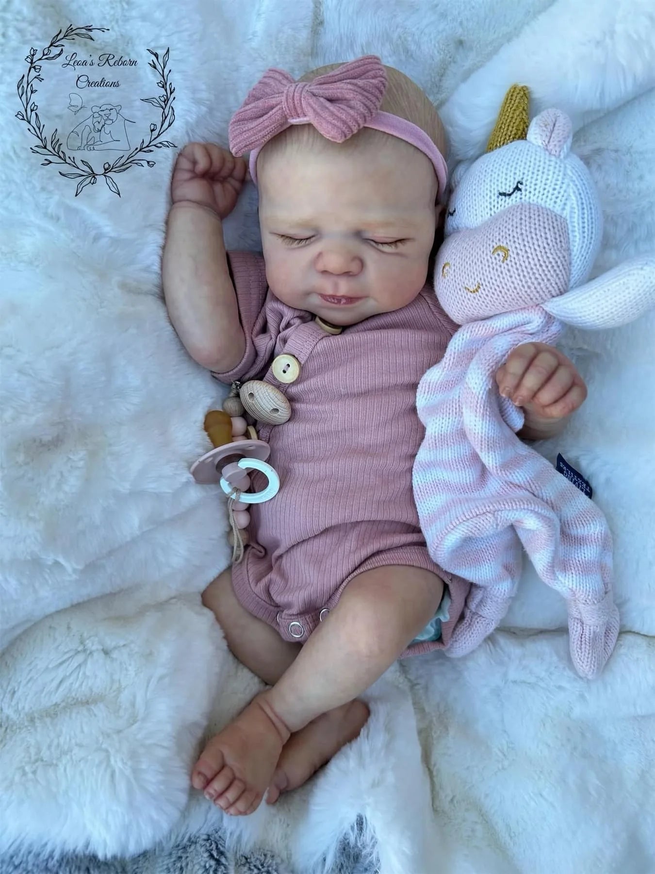 Lifelike 49cm Reborn Baby Doll – Realistic Sleeping Newborn with Soft Body & Handcrafted Details