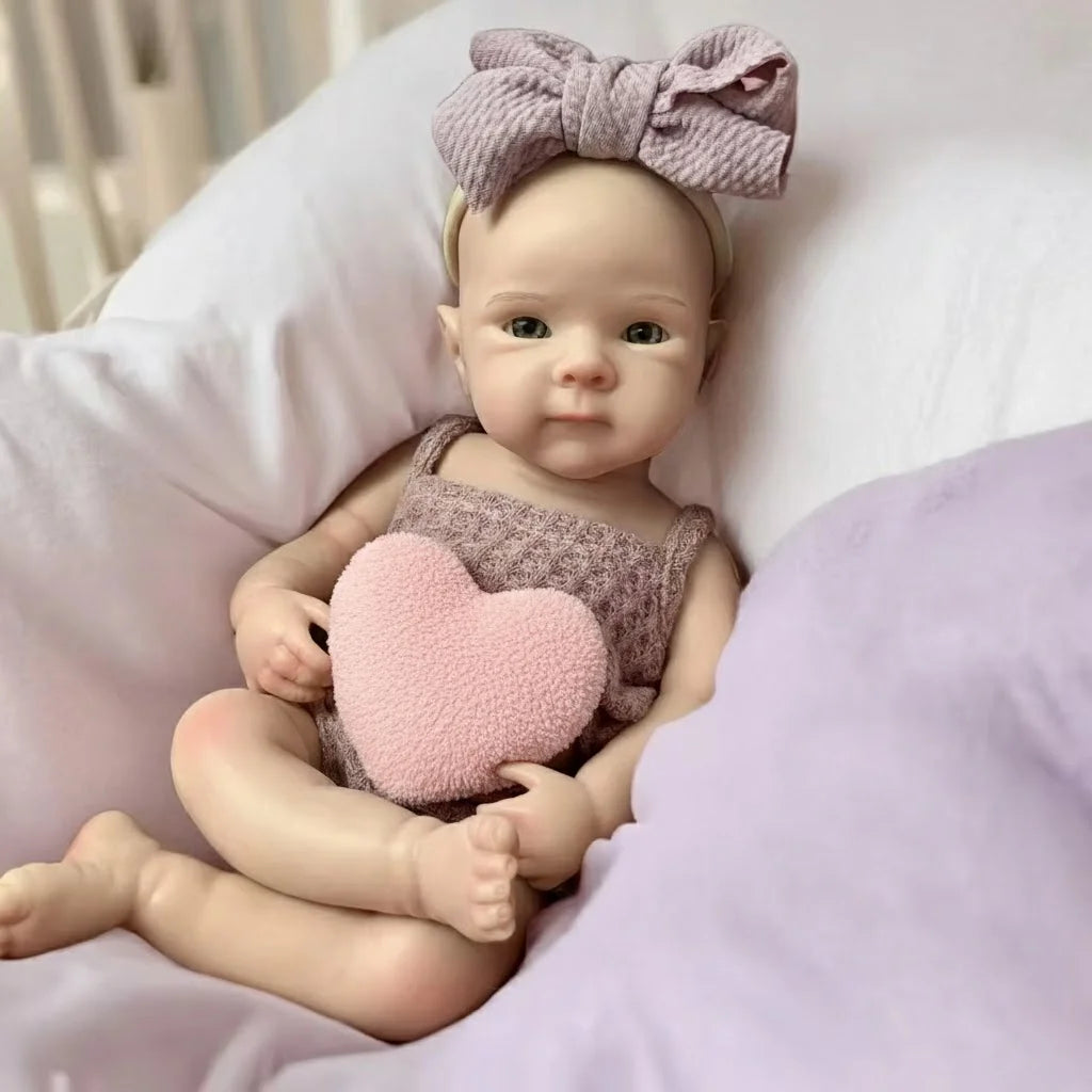 Lifelike 33cm Reborn Baby Doll – Realistic Silicone Newborn Girl with Soft Touch & Waterproof Design