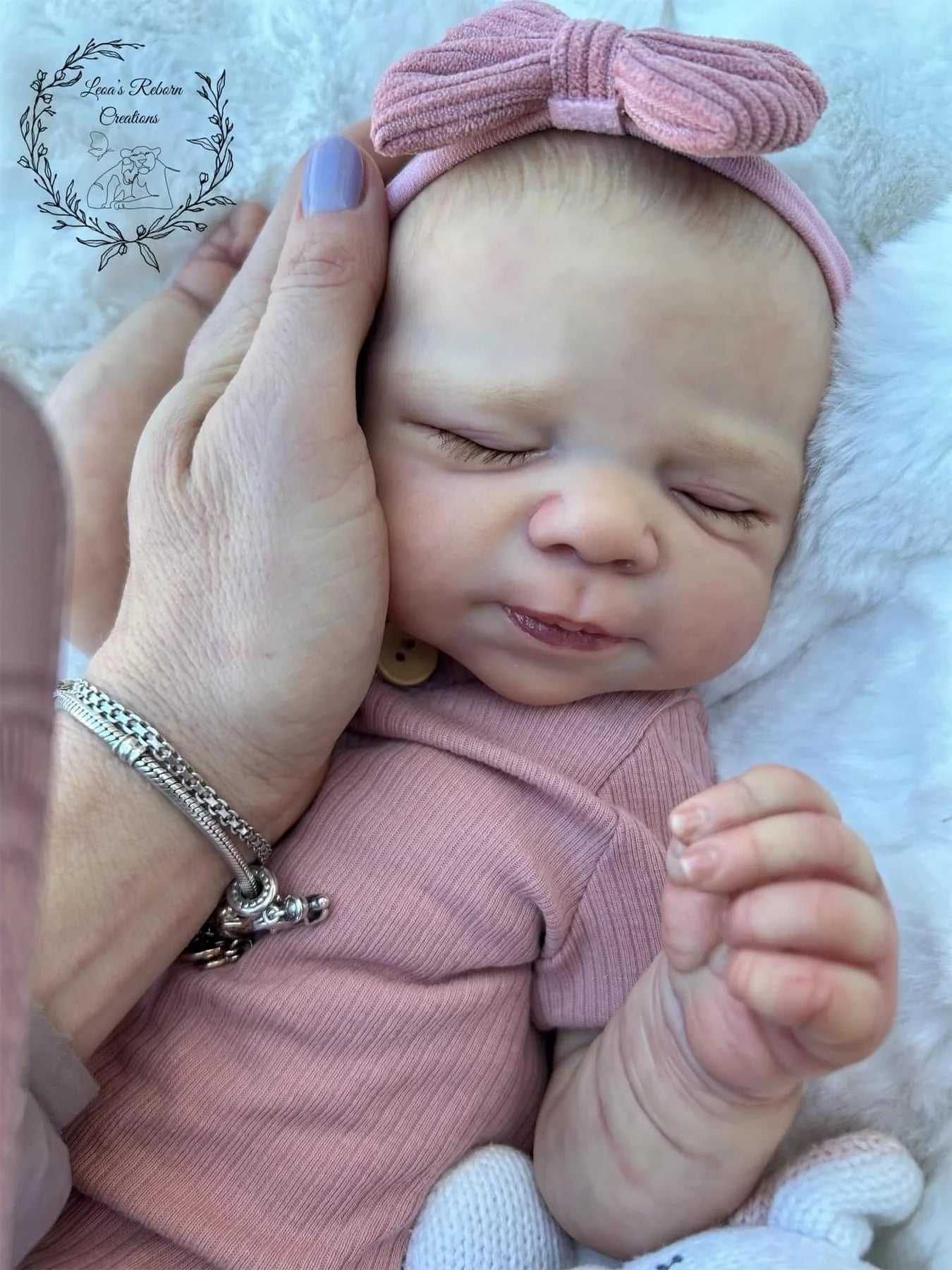 Lifelike 49cm Reborn Baby Doll – Realistic Sleeping Newborn with Soft Body & Handcrafted Details