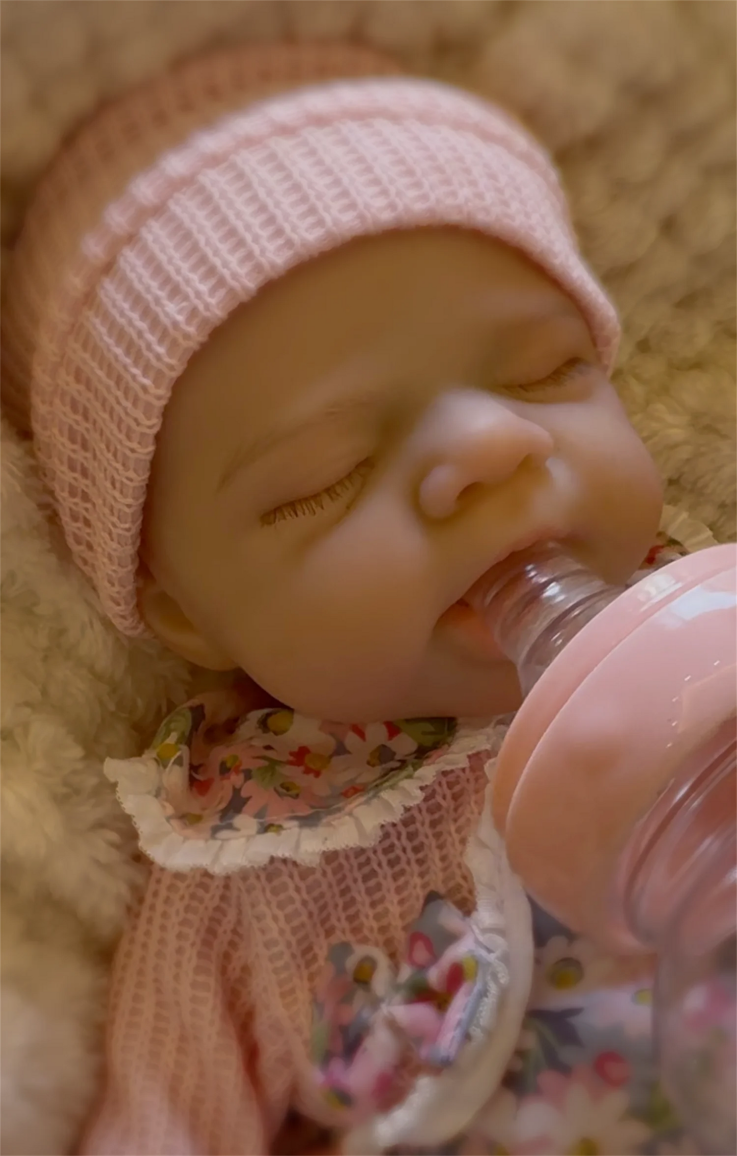 Lifelike 33cm Reborn Baby Doll – Realistic Newborn Girl with Open Mouth & Soft Body