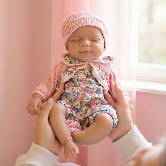 Lifelike 33cm Reborn Baby Doll – Realistic Sleeping Newborn with Soft Touch & Handcrafted Details