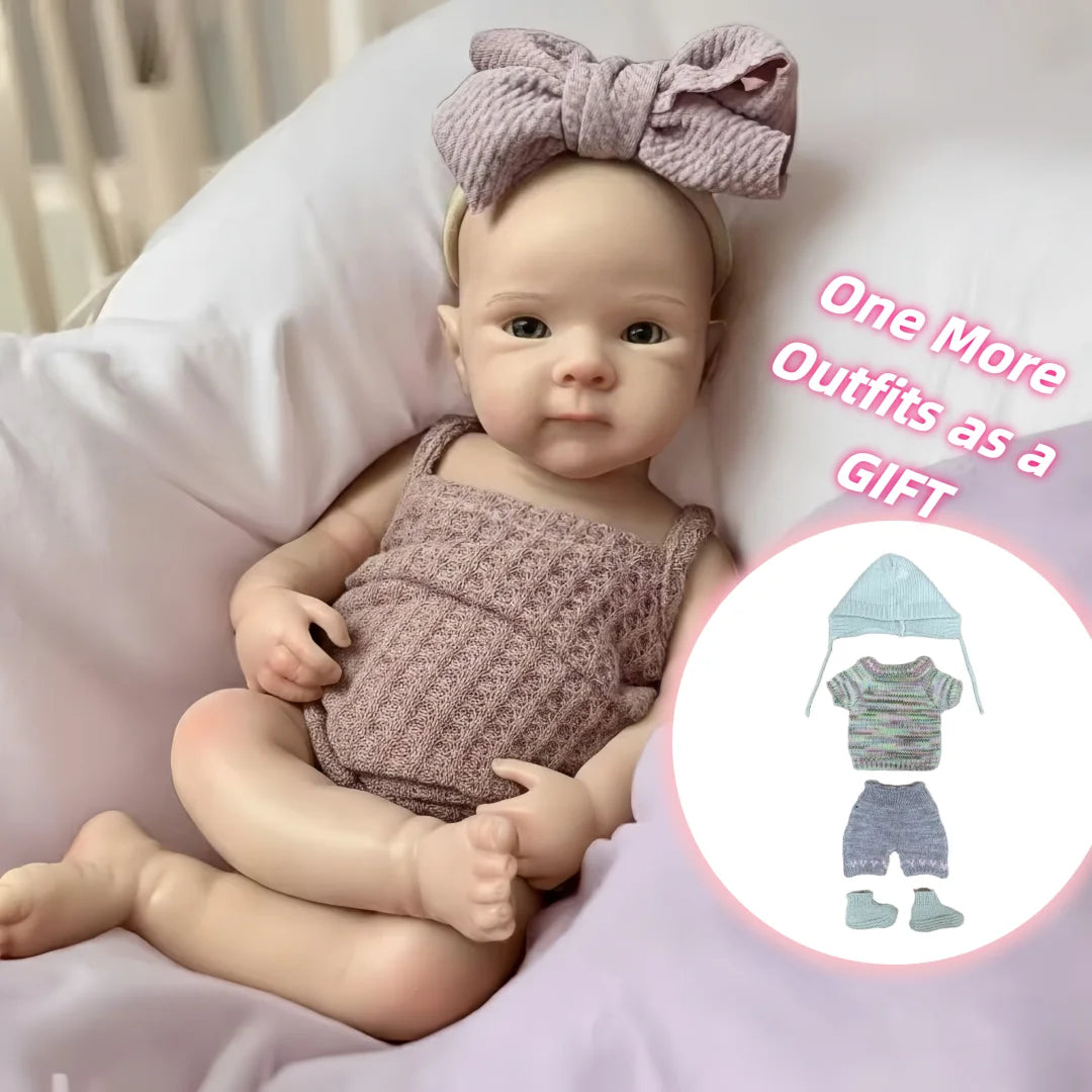 Lifelike 33cm Reborn Baby Doll – Realistic Silicone Newborn Girl with Soft Touch & Waterproof Design