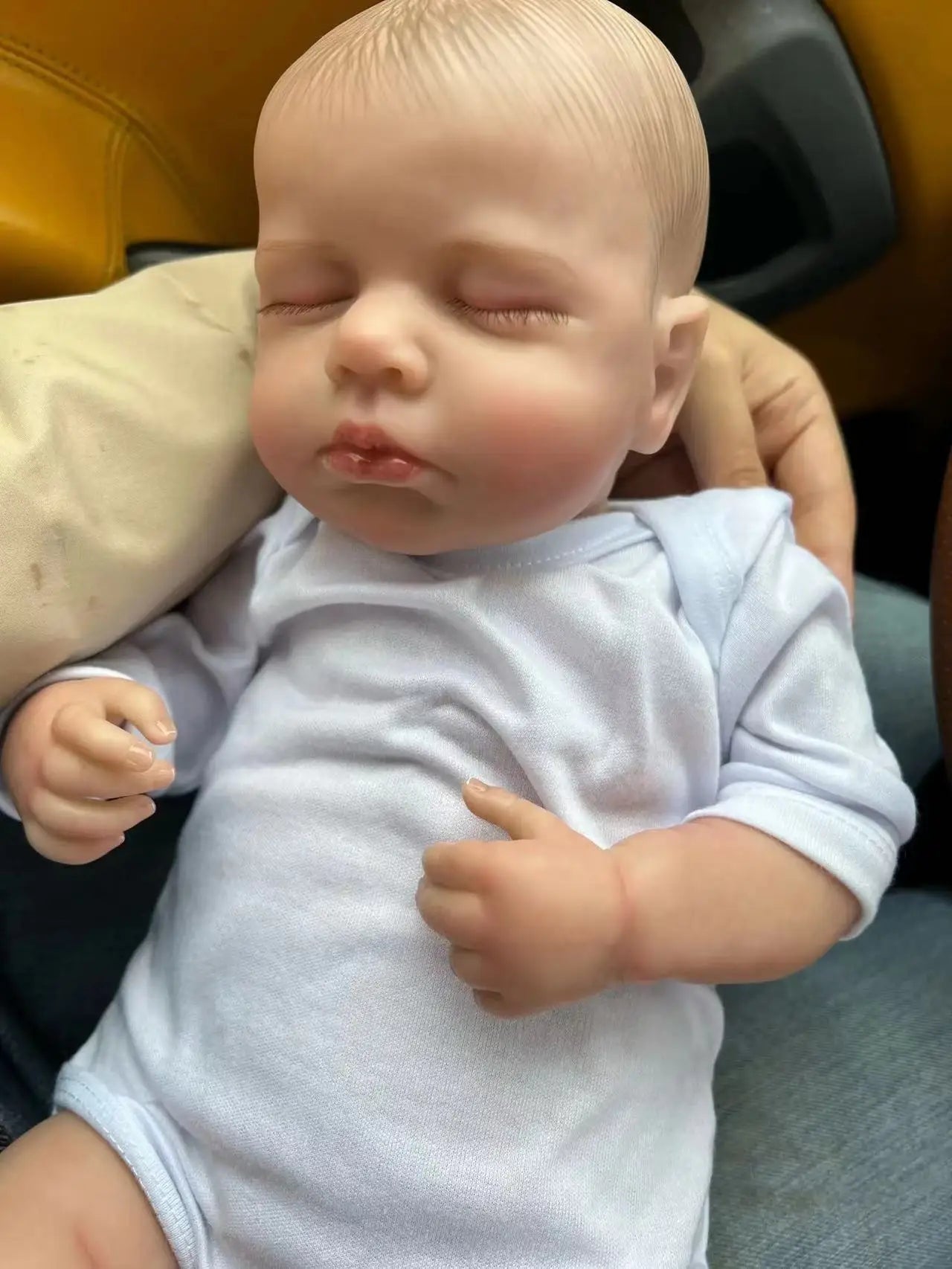 Lifelike 50cm Reborn Baby Doll – Realistic Sleeping Newborn with Soft Body & Handcrafted Details