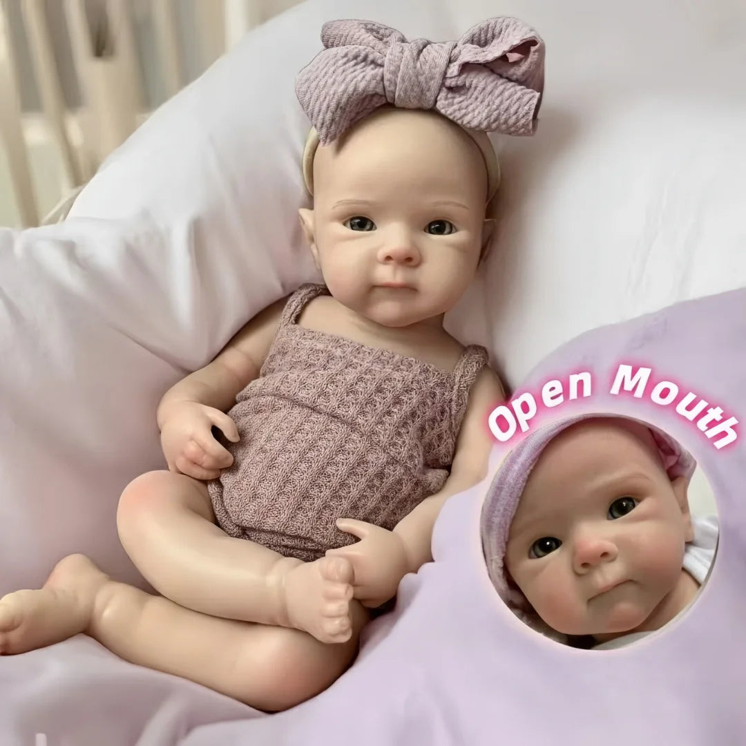 Lifelike 33cm Reborn Baby Doll – Realistic Silicone Newborn Girl with Soft Touch & Waterproof Design