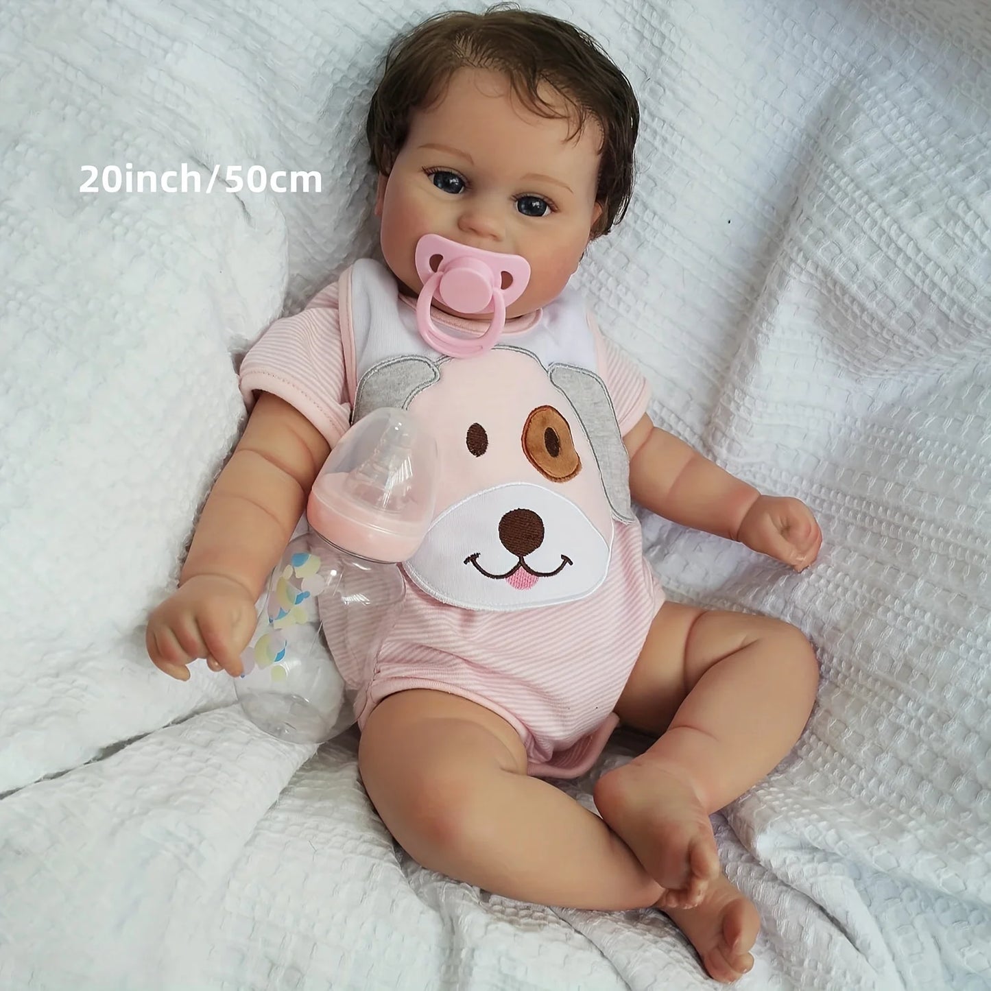 Lifelike 50cm Reborn Baby Doll – Realistic Newborn Girl with Soft Body & Natural Features