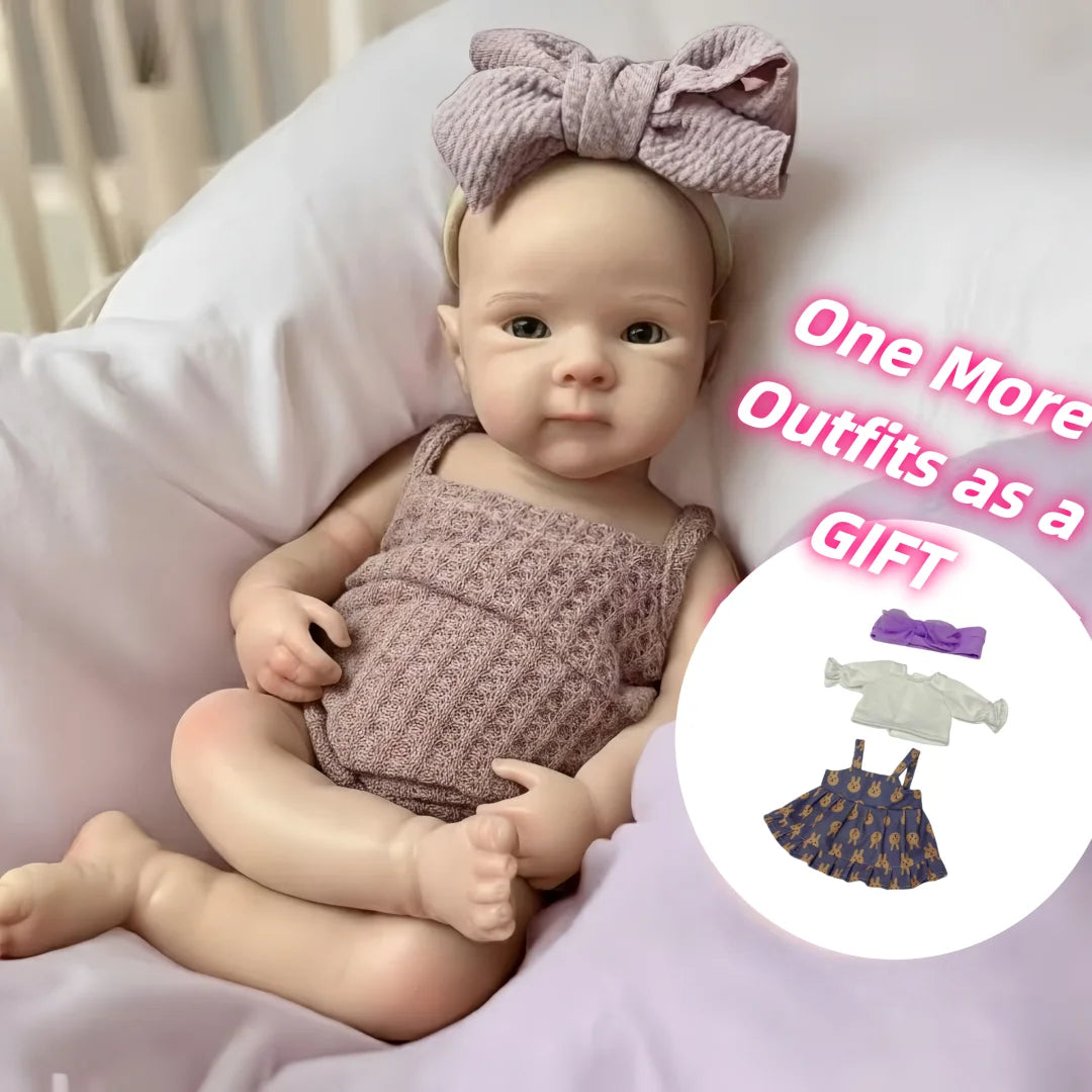 Lifelike 33cm Reborn Baby Doll – Realistic Silicone Newborn Girl with Soft Touch & Waterproof Design