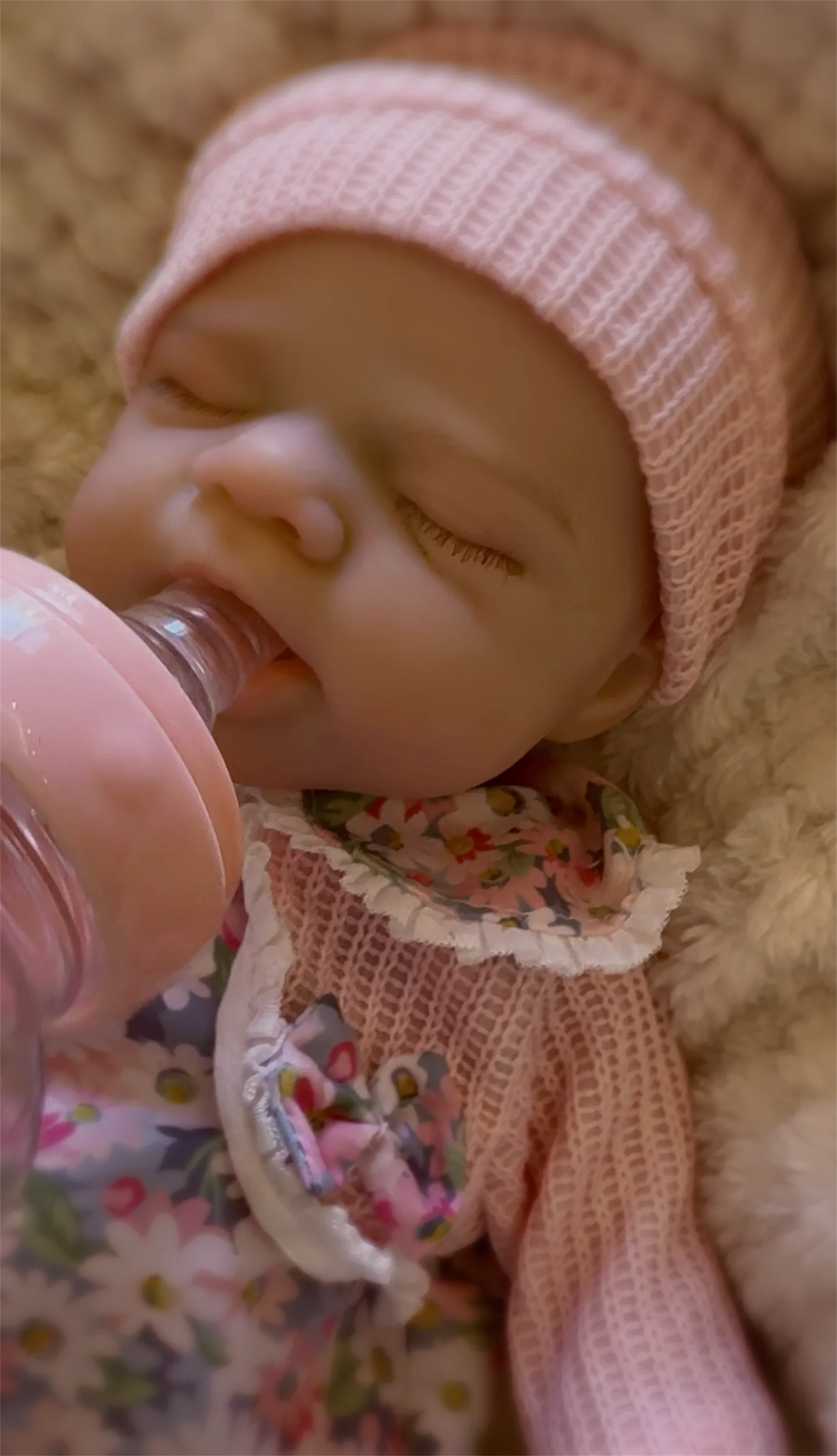Lifelike 33cm Reborn Baby Doll – Realistic Newborn Girl with Open Mouth & Soft Body